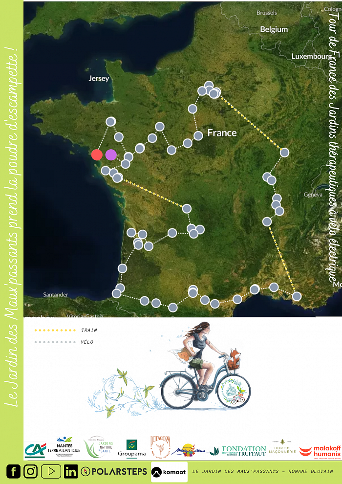 tour de france vélo jardin thérapeutique aventure périple projet partenariat sponsors